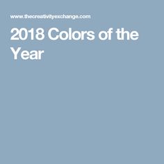 the text reads, 2017 colors of the year in white on a light blue background