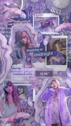 a collage of photos and images with the words merma at midnight on them