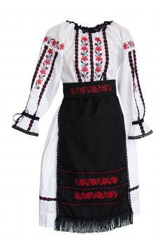 Thanks for stopping by! National Romanian Costume for girls. The costume consists of 4 pieces: ie embroidered cotton with traditional motifs traditional embroidered fabric belt white cotton skirt (skirt), black fabric cuffs (fringes) with fringes appliqués and lace contour. Every product bought from our shop comes with an unique Romanian handmade wine cup as a gift! when you order, please send us a message with details on the size of the chest , waist and hips so we can send the best item form y Romanian Clothing, White Cotton Skirt, Aromatherapy Essential Oils, Skirt Heels, Wine Cup, Black Fringe, Folk Costume, Women's Costumes, Cotton Skirt