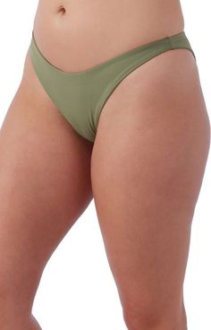 O'Neill Flamenco Saltwater Solids Bikini Bottoms | Nordstrom Summer Elastane Swimwear, Minimal Stretch Brief Swimwear For Swimming, Stretch Elastane Swimwear With Smooth Texture, Lightweight Stretch Beachwear Bottoms, Seamless Solid Color Elastane Swimwear, Solid Seamless Swimwear In Elastane, Seamless Solid Swimwear In Elastane, Minimal Stretch Brief Swimwear For Beach, Nylon Swimwear With Smooth Texture