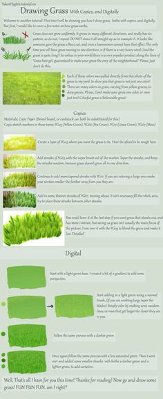 an info sheet describing how to use green grass