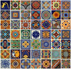 an assortment of colorful tile designs