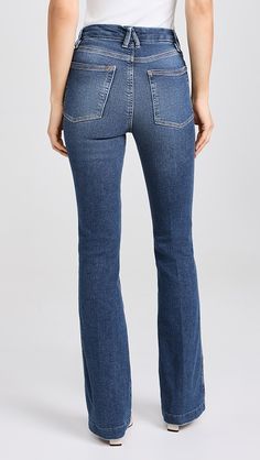 Good American Good Curve Boot Jeans with Patch Pockets | Shopbop Fall Lookbook, American Jeans, Boot Jeans, Long Sleeve Sweater Dress, Denim Flares, Short Jumpsuit, Good American, Jacket Sale, American Apparel