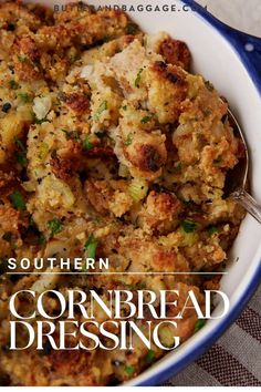 the cover of southern cornbread dressing