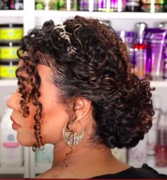 Curly Updos For Medium Hair Black Women Wedding, Graduation Hair Styles For Black Women, Naturally Curly Formal Hair, Low Bun Wedding Hair Curly, Curly Updo With Headband, Wedding Hairstyles Half Up Half Down Curly, Wedding Hairstyles For Short Hair Black Women, Natural Hair Bridesmaid, Curly Hair Formal Updo