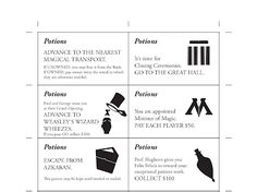 an info sheet describing the different types of items