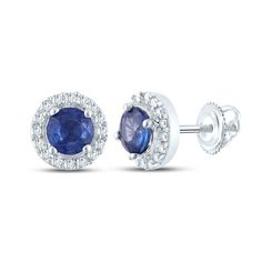 💎 Sparkle and shine with these Radiant Blue Sapphire Halo Earrings in 10kt White Gold! 💙✨ Perfect for adding a pop of color to any outfit, these earrings are a must-have for any jewelry lover. Get yours now for only $459.00! 💸 #BlueSapphire #HaloEarrings #JewelryLove #WhiteGold #LuxuryStyle #Fashionista #GlamGoals #TreatYourself #SapphireLove #RadiantBeauty Modern Jewellery Design, Halo Earrings, Diamond Earring, Gold Halo, Nature Inspired Jewelry, Blue Gems, Natural Blue Sapphire, Fine Jewellery Earrings, Delicate Necklace