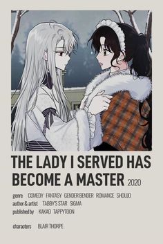 the lady i served has become a master poster with two women in winter clothes, one holding