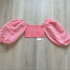 Brand New With Tags. Small White Stain (Pictured) Which I’m Sure Comes Off Zara Pink Crop Top For Summer, Spring Pink Puff Sleeve Crop Top, Pink Puff Sleeve Crop Top For Spring, Pink Ballon, White Crop Tank, White Crop Top Tank, Leather Crop Top, Floral Print Crop Top, Black Crop Top Tank