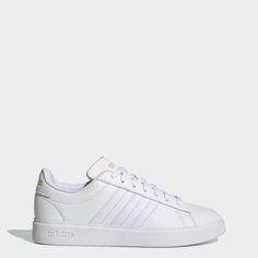 adidas Grand Court 2.0 Shoes - White | Women's Lifestyle | adidas US Wfh Outfits, Adidas Grand Court, White Sneakers Women, Women Lifestyle, Comfort Shoes, Women Essentials, Shoes White, Court Shoes, Adidas Online