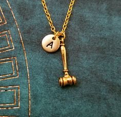 Gavel Necklace SMALL Gavel Charm Necklace Gavel Jewelry Mallet Necklace Judge Necklace Law Gift Lawy Boyfriend Keychain, Lawyer Fashion, Sterling Silver Promise Rings, Charm Keychain, Suede Cord, Personalized Keychain, Letter Charms, 925 Silver Jewelry, Initial Charm