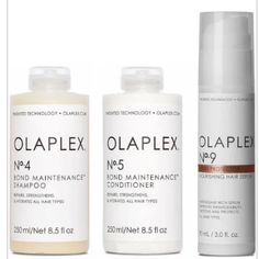 New & Sealed Replenish And Protect Your Lengths With The Nourished Hair Essentials Bundle From Olaplex. Featuring The Iconic Shampoo, Conditioner And Hair Serum, The Set Is Fortified With The Brand’s Patented Bond-Repairing Formula. Used Together, The Haircare Bundle Helps To Create Enviably Flawless Hair. Set Contents: Olaplex No.4 Bond Maintenance Shampoo 250ml Nurture Delicate Hair With The Nourishing Shampoo Designed To Enrich Hair With Hydration For Lustrous-Looking Lengths. Olaplex No.5 Bo Shampoo Design, Hair Set, Nourishing Shampoo, Hair Essentials, Clean Skincare, Hair Strengthening, Treated Hair, Nourishing Hair, Hair Repair