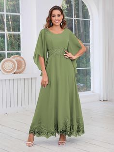 #color_Olive Green Stretch Satin Dress, Lace Styles, Mother Of Groom Dresses, Bride Groom Dress, Dress Dusty, Mom Dress, Curvy Dress, Groom Dress, Prom Party Dresses