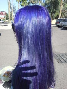 rocking blue Purplish Blue Hair, Blueish Purple Hair, Purple And Blue Highlights, Purple Hair Blue Eyes, Purple Blue Hair, Purple And Blue Hair, Long Blue Hair, Blue And Purple Hair, Blue Purple Hair