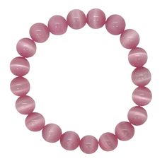 Pink Rose Quartz Round Stretch Bracelet, Pink Rose Quartz Stretch Bracelet, Pink Rose Quartz Stretch Bracelet With 8mm Beads, Relationship Healing, Peace And Calm, Stretchy Beaded Bracelet, Handmade Rose, Cats Eye, Pretty Bracelets