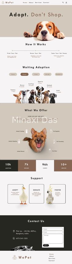 the website design for pet shop, which is designed to look like it has dogs on it