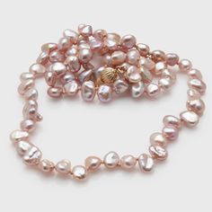 Designed by Marlene Lombardo Gem: 83 pink Freshwater Keishi Pearls Length: 18 inch Fine Jewelry Designers, Fresh Water, Pearl Necklace, Jewelry Design, Fine Jewelry, Gems, Pink