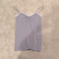 Grey Victoria Secret Top Size Xl But Runs Super Small Can Fit A Small - Xl With Its Adjustable Straps And Fitted Stretchy Material New With Tags Super Comfortable -> Can Be Worn Out Or Too Bed Extra Built In Layer At The Top Casual Stretch Camisole For Daywear, Casual Gray Tops With Built-in Bra, Casual Gray Cotton Camisole, Gray Summer Tops For Daywear, Vintage Victoria Secret, Running Tops, Vintage Tops, Stretchy Material, Victoria Secret