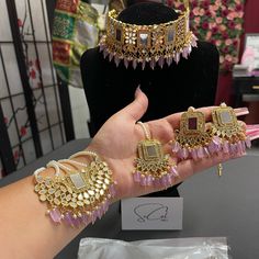 Beautiful New Collection Choker Earring Tikka And Passa Comes In Two Different Metals Style High Quality & Beautiful ** For Lower Price Please Message Me On Ig Or Fb ** All Jewelry Is Brand New And Comes From India Follow My Ig/Fb Account (Listed Below) Fixed Price No Bargin- Posh Price & Ig/Fb Price Are Different Get In Contact With Me If You Have Any Questions Follow My Jewelry Account On Ig/Fb For Lower Prices -@Socaljewels My Crafters Account Is On Ig/Fb @Luxegoddesscrafts Purple Meenakari Sets For Diwali, Traditional Lavender Sets With Mirror Work, Traditional Purple Jewelry For Festive Occasions, Purple Meenakari Wedding Sets, Elegant Purple Meenakari Jewelry, Traditional Purple Festive Jewelry, Purple Jewelry For Festivals And Celebrations, Festive Purple Chandbali Jewelry, Purple Sets With Mirror Work For Celebration