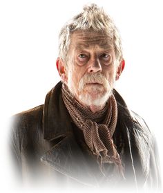 an old man wearing a leather jacket and scarf