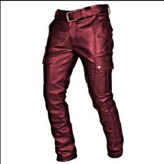 Product information:Pattern: plainPants type: straight typeFabric name: PU leatherThe content of the main fabric ingredient: 100Main fabric composition: PUWaist type: middle waistSize: S, M, L, XL, XXL, XXXL, 4XL, 5XLColor: red, blackSize Information:Size:S,M,L,XL,XXL,XXXL,4XL,5XLNote1. Asian Sizes Are 1 To 2 Sizes Smaller Than European And American People. Choose The Larger Size If Your Size Between Two Sizes. Please Allow 2-3Cm Differences Due To Manual Measurement. 2. Please Check The Size Ch