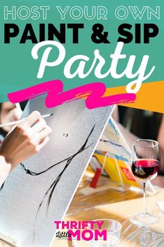 an advertisement for paint and sip party with the words host your own painted on it