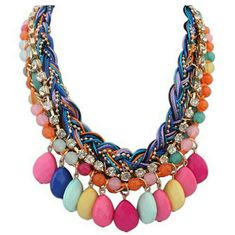 Nwt Colorful Fun Necklace Casual Multicolor Necklaces For Party, Multicolor Necklaces For Spring Party, Colorful Necklace, Colourful Necklace, Cool Necklaces, Womens Jewelry Necklace, Nike Shoes, Jewelry Necklaces, Necklaces