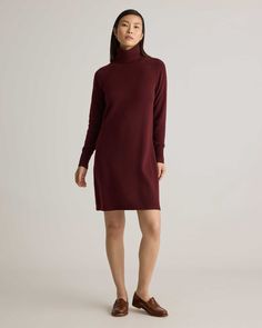 Fall Dress Trends, Black Turtleneck Sweater Dress, Cashmere Sweater Dress, Black Turtleneck Sweater, Turtleneck Dress, Cashmere Dress, Rich Burgundy, Turtleneck Sweater Dress, Womens Cashmere