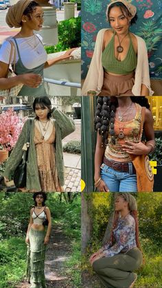 #fyp #bohemian #bohooutfit #aesthetic #outfits Boho Woman Aesthetic, Hippie Black Woman Outfit Aesthetic, Spiritual Baddie Aesthetic Outfits, Mother Nature Inspired Outfits, Earthy Dresses Aesthetic, Crystal Mom Aesthetic Outfits, Black Leather Corset Top Outfit, Boho Girl Outfits Black Women, Outfit Ideas Nature Aesthetic