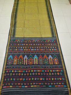 Handloom tussar silk saree in mustard colour. For ethic use Tussar Silk Saree, Silk Sarees, Saree, Silk, Display Homes, Paper Party Supplies, Craft Supplies, Clothes For Women, Party Supplies