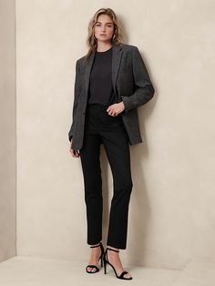 Curvy Ryan Straight Pant | Banana Republic Factory Women Office Outfits, Straight Leg Khakis, Slim Straight Pants, Wool Trousers, Banana Republic Women, Banana Republic Factory, Straight Trousers, Banana Republic Pants, Career Dress