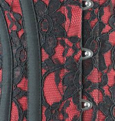 Close up image of the Red Satin with Tulip Lace on the Lusso ‪#‎Corset‬ ‪#‎LuxuryLingerie‬ ‪#‎MadeInEngland‬ ‪#‎Since1899‬ Waist Training Corset, Waist Training, Red Satin, Corsets, Close Up, Bones, England, Satin, Lace