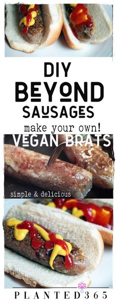 an advertisement for vegan brats is shown here