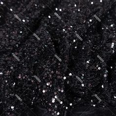 Classic Black 5mm Sequins Velvet Fabric for Dressmaking - OneYard Black Sequin Fabric With Glitter For Night Out, Black Glitter Sequin Fabric For Night Out, Black Sequin Glitter Fabric For Night Out, Black Sequin Fabric For Night Out, Glamorous Black Sequin Fabric With Glitter, Glamorous Black Glitter Sequin Fabric, Black Party Sequin Fabric With Contrast, Black Sequin Fabric With Contrast Sequin For Party, Black Glamorous Sequin Fabric With Contrast Sequin