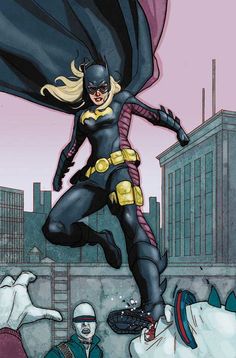 the cover to batgirl vol 4, featuring an image of a woman in black and yellow