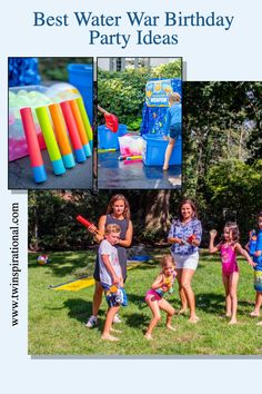 water war birthday party Kids Party Ideas, Slip N Slide, Best Water, Water Balloons, Superhero Theme, Food Themes, Childrens Party, Birthday Party Ideas, Tablescapes