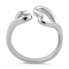 Top of ring height: 12.3mm

Band width: 2.2mm

Shank width: 2.5mm



Metal: 925 sterling silver

Plating: rhodium plated

Finish: high polish Classic White Gold Open Heart Ring, Classic Sterling Silver Open Heart Ring, Sterling Silver Rings With Polished Finish For Promise, White Gold Bypass Ring With Polished Finish For Promise, Classic Silver Sterling Heart Ring, Classic Silver Heart Ring With Polished Finish, Elegant Sterling Silver Stackable Rings With Open Heart, Silver Open Heart Promise Ring, Sterling Silver Heart Ring With Polished Finish For Promise