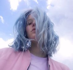 lovely Pastel Blue Hair, Scene Girl, Crazy Hair, Dream Hair, Pastel Blue