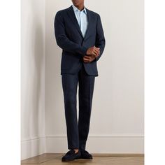 DESIGNED BY MR PORTER. Mr P. launched in 2017 with the singular goal of creating reliable foundation pieces like this linen suit jacket. It has an unstructured silhouette that's both smart and relaxed, so you can wear it with your favourite pair of jeans or tailored trousers. Lower Impact Materials. This product is made using at least 50% lower-impact materials or ingredients. Find out more about our Consciously Crafted criteria here. Suit Jacket For Men, Mr P, Foundation Piecing, Linen Suit, Jacket For Men, Tailored Trousers, Mr Porter, Porter, Mens Jackets