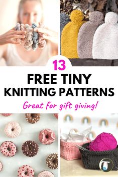 13 Free Small Knitting Projects to Make this Weekend — Blog.NobleKnits Knit Ideas Creative, Knitting Crafts For Beginners, Small Knitted Gifts Free Pattern, Knits To Sell, Cute Small Knitting Projects, Best Knit Gifts, Free Small Knitting Patterns, Small Knitting Patterns Free, Knitted Items That Sell