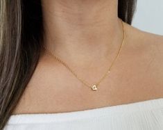 Tiny Gold Gemstone Necklace Minimal Everyday Necklace Black | Etsy Simple Tiny Necklaces For Anniversary, Simple Tiny Initial Pendant Jewelry, Delicate Tiny Charm Necklaces For Anniversary, Delicate Tiny Initial Pendant Necklace, Dainty Tiny Charm Necklaces For Anniversary, Dainty Birthstone Necklace With Initial Pendant, Elegant Tiny Adjustable Charm Necklaces, Elegant Adjustable Tiny Charm Necklaces, Elegant Tiny Initial Pendant Jewelry