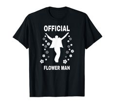 an official flower man t - shirt with flowers around the woman's body and arms