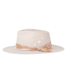 This is our new passion, creating exclusive hats! Our one-of-a-kind hats are Gorgeous and it will upgrade any look! 》D E T A I L S《 ✦ M A T E R I A L : Australian Wool - the hat is hand embroidery. It's has a beautiful white genuine leather cord and charms in rose gold plated with cubic zirconia. ✦ S I Z E : Large The hat has an adjustable band inside. 》✦ S A V E * B U Y * M O R E ✦《 Use the code MARESIA2 and get 10% OFF when you buy 2 items. Use the code MARESIA3 and get 15% OFF when you buy 3 Boho Fedora Hat, Elegant Fedora With Flat Brim, One Size Fits Most, Elegant Flat Brim Fedora One Size Fits Most, Elegant Adjustable Boater Hat For Country Events, Elegant Flat Brim Hat Band For Country Events, Elegant Short Brim Hat For Country Events, Cream High Crown Hat With Adjustable Fit, High Crown Hats For Kentucky Derby Festival, Elegant Handmade Fedora With Short Brim