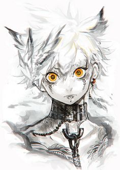 妖精69采集到藤もげお Town Art, 캐릭터 드로잉, Arte Fantasy, 판타지 아트, A Drawing, An Anime, White Hair, Fantasy Character Design, 그림 그리기