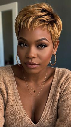 🎭✨ Radiant short pixie haircuts for black women 50 short pixie haircuts for black women 50 Maste... Pixie Haircuts For Black Women, Haircuts For Black Women, Pixie Haircuts, Short Pixie Haircuts, Sleek Hairstyles, Trend Forecasting, Short Pixie, All Hair Types, Pixie Haircut