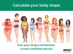 a group of women in swimsuits with the words, how do you measure your body shape?