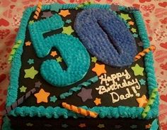 a birthday cake with the number fifty five on it