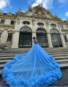 Gown Party Wear, Quinceanera Dresses Blue, Dresses Blue, Quinceanera Dresses, Ball Dresses, Quince