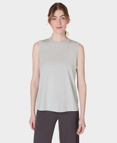 Your new favourite everyday tank. Made from a soft and breathable organic cotton blend. Relaxed fit with crew neck . Front length: 64cm / 25”. Model wears size S and is 178cm/5'10" tall. Style Code: SB9699BColour: Light Grey Marl Relaxed Fit Cotton Tank Top Athleisure, Relaxed Fit Cotton Tank Top For Athleisure, Relaxed Fit Crew Neck Tank Top For Athleisure, Basic Crew Neck Tank Top For Workout, Basic Relaxed Fit Tank Top For Everyday, Sleeveless Spring Activewear For Everyday, Sleeveless Spring Activewear, Summer Tank Activewear For Everyday, Summer Tank Activewear