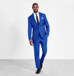 Barcello Blue 3 Piece Men's Blazer Tie Pants Suit Set is perfect for any formal occasion. The lightweight, wrinkle-resistant blend of 75% cotton and 25% polyester provides all-day comfort. The sleek two-button blazer and flat-fronted pants with a zip-up fly and belt loops supply a classic look for special occasions. Polyester，Viscose Button closure Dry Clean Only This suit is made of high-quality fabrics,This kind of fabric is not only soft and comfortable,but also maintains the shape of the sui Blue Slim Fit Suits With Notch Lapel, Blue Slim Fit Suit In Suiting Fabric, Blue Slim Fit Suits In Suiting Fabric, Blue Slim Fit Suits With Welt Pockets, Blue Business Suit For Spring, Blue Slim Fit Tuxedo Suit, Professional Blue Suit With Notch Lapel, Slim Fit Blue Suits For Workwear, Fitted Blue Suit In Suiting Fabric